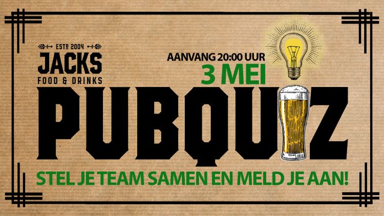 Jacks PubQuiz 3 mei 2022